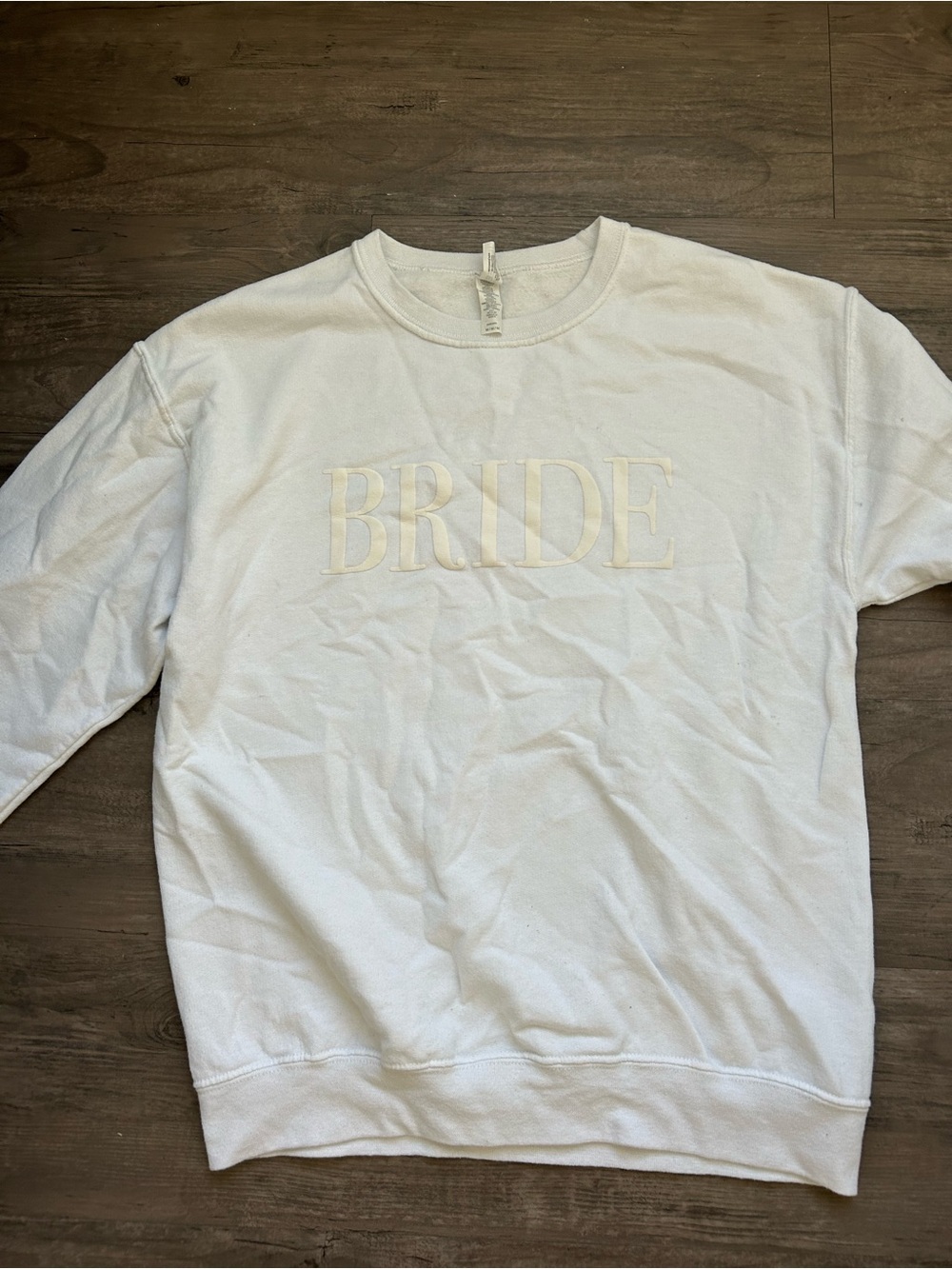 Bride White Crewneck Sweatshirt - perfect for bachelorette